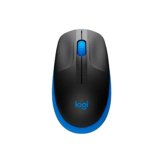 Mouse Sem Fio Logitech M190 USB 3 Botoes 1000DPI, blue